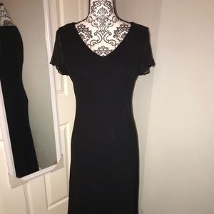 Beautiful black dress with beading on sleeves